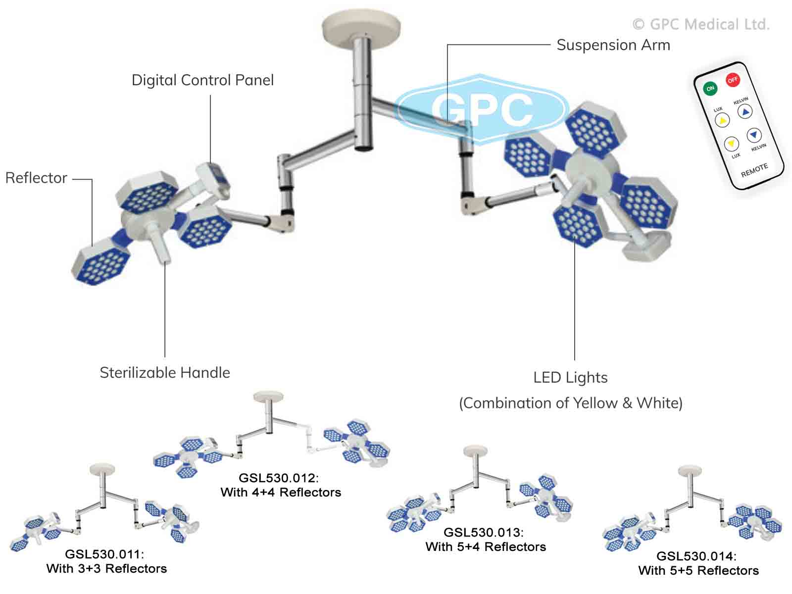 Ceiling OT light - Hexagonal