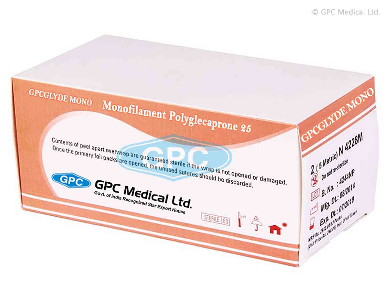 GPCGLYDE MONO - Monofilament Polyglecaprone 25