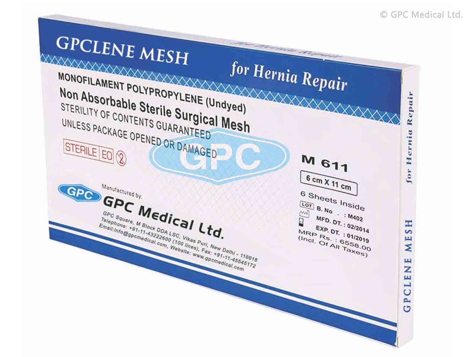GPCLENE MESH - Non Absorbable Polypropylene Surgical Mesh