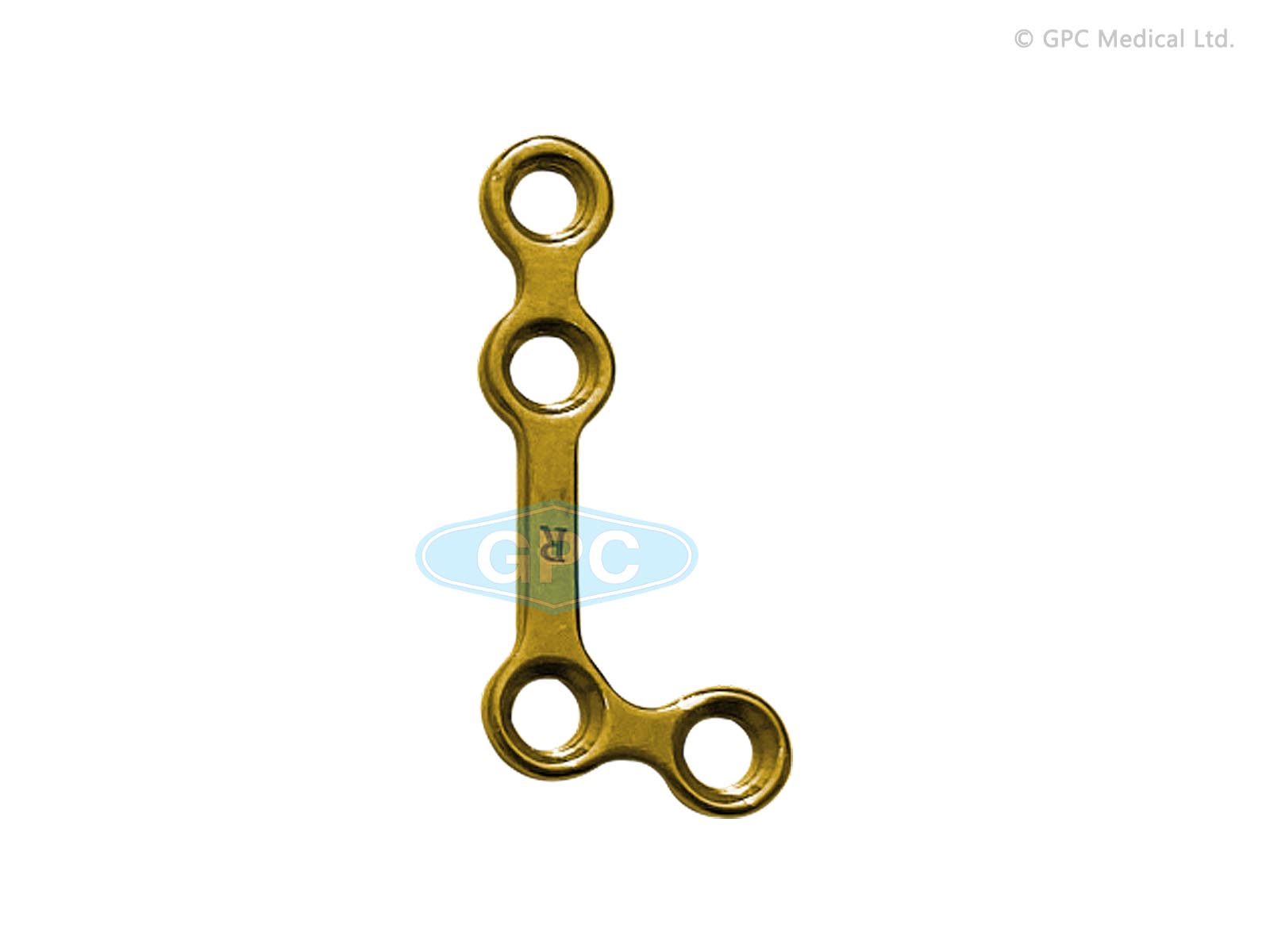 Locking L-Plate, Oblique 100Â°, 2.0 mm, 2 Head Holes - Left/Right