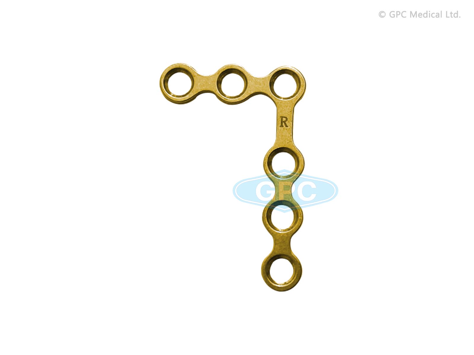 Locking L-Plate, Oblique 130°, 2.0 mm, 2 Head Holes - Left/Right